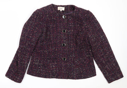 Womens UK Size 14 Marks and Spencer Purple Overcoat