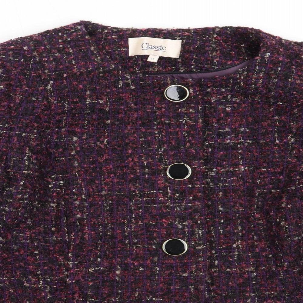 Womens UK Size 14 Marks and Spencer Purple Overcoat
