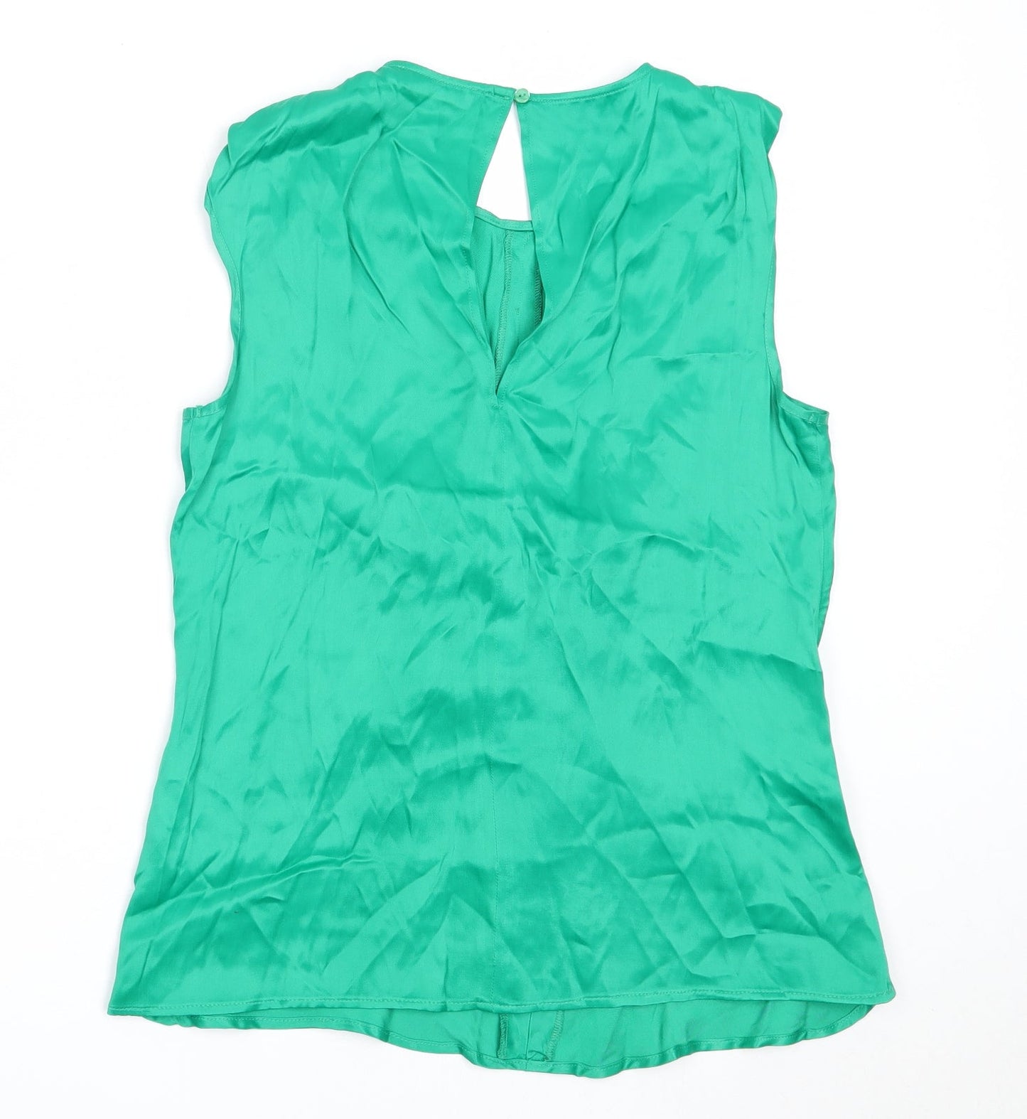 Womens UK Size 10 Gallery Green Basic Blouse