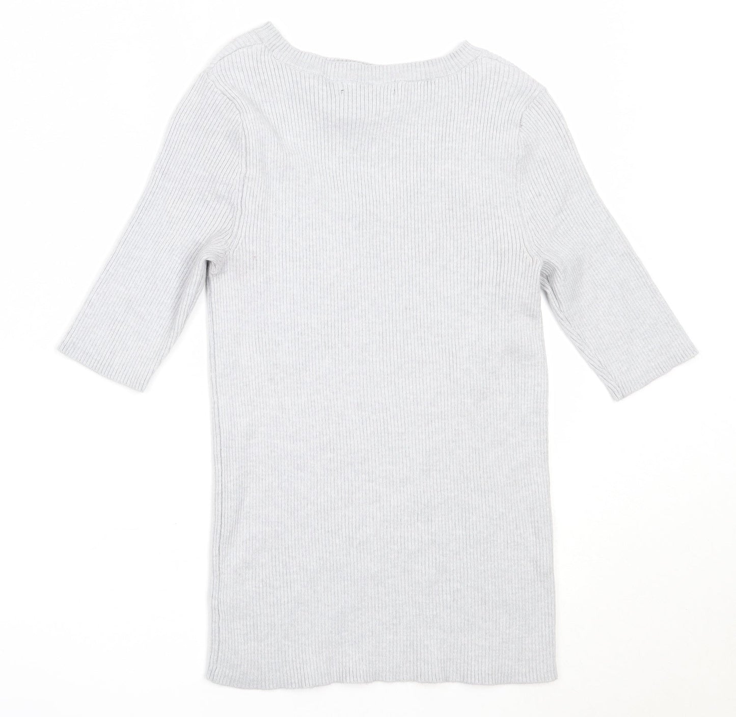 F&F Womens Grey Round Neck  Viscose Pullover Jumper Size 6