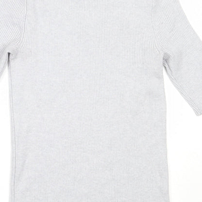 F&F Womens Grey Round Neck  Viscose Pullover Jumper Size 6