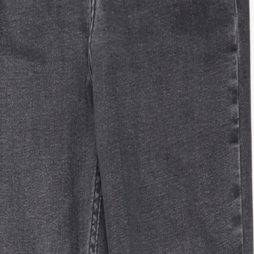 Topshop Womens Black  Cotton Skinny Jeans Size 28 in L26 in Regular