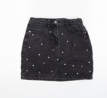 Matalan Girls Grey  Cotton Tulip Skirt Size 9 Years  Regular