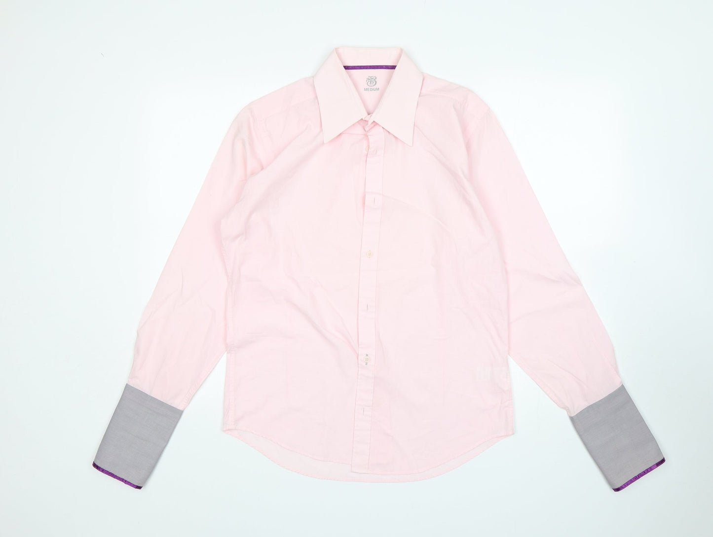 Mens UK Collar Size M Preworn Smart Pink  Dress Shirt