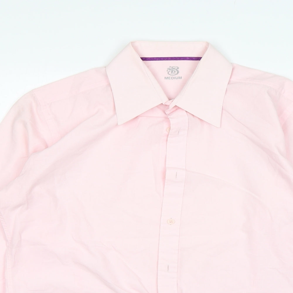Mens UK Collar Size M Preworn Smart Pink  Dress Shirt