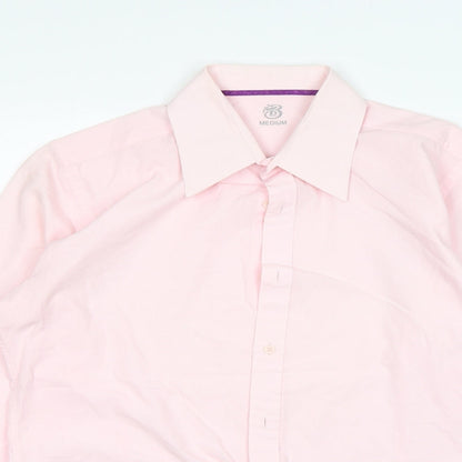 Mens UK Collar Size M Preworn Smart Pink  Dress Shirt