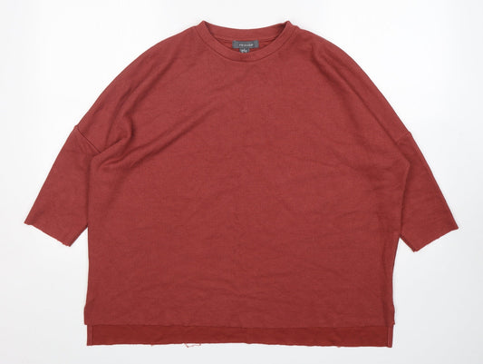 Primark Womens Pink Round Neck  Polyester Pullover Jumper Size S