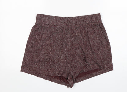 H&M Womens Brown Polka Dot Cotton Sailor Shorts Size S L3 in Regular