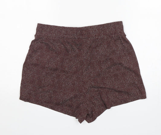 H&M Womens Brown Polka Dot Cotton Sailor Shorts Size S L3 in Regular