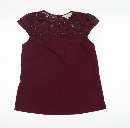 Womens UK Size 8 Dorothy Perkins Purple Basic Blouse