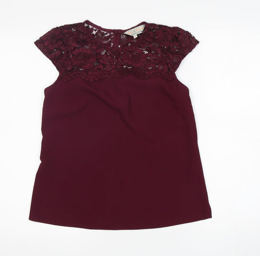 Womens UK Size 8 Dorothy Perkins Purple Basic Blouse