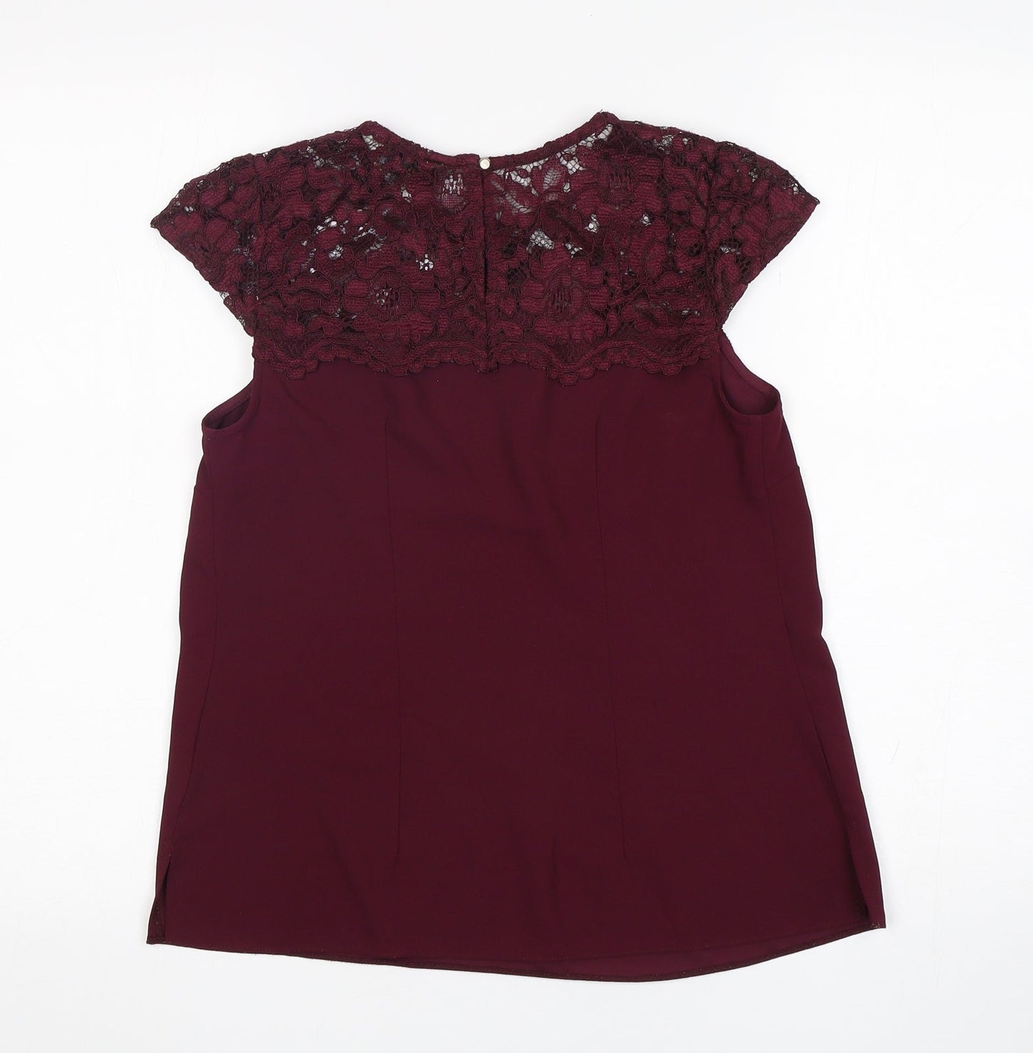 Womens UK Size 8 Dorothy Perkins Purple Basic Blouse