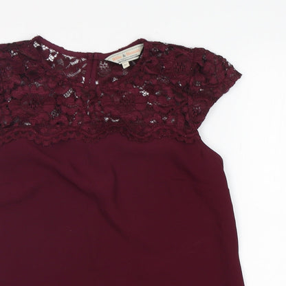 Womens UK Size 8 Dorothy Perkins Purple Basic Blouse