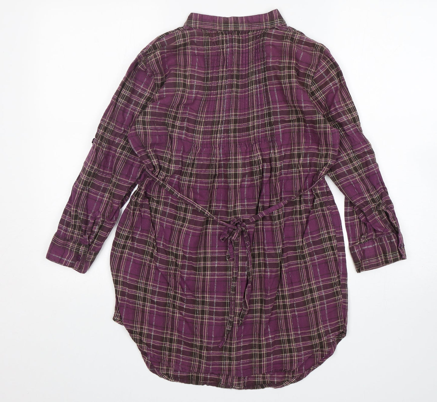 Womens UK Size S Passport Purple Basic Button-Up