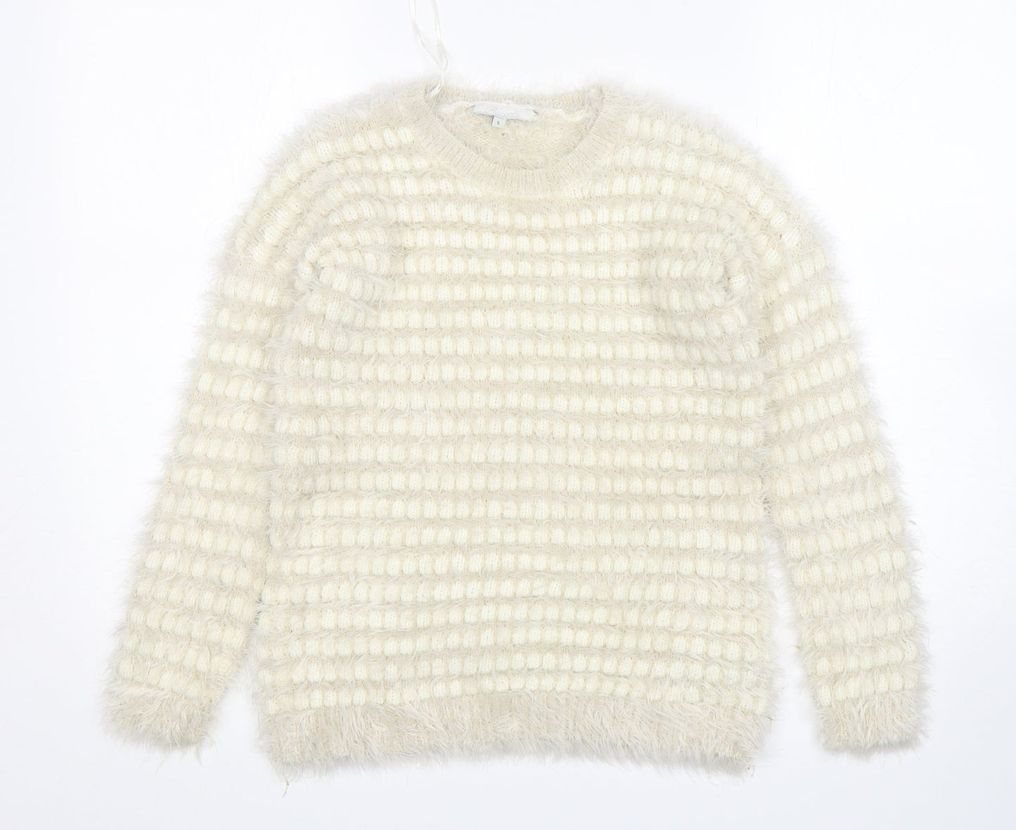 Womens UK Size S Peacocks Beige Pullover Jumper