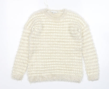 Womens UK Size S Peacocks Beige Pullover Jumper
