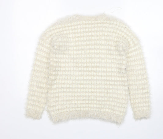 Womens UK Size S Peacocks Beige Pullover Jumper