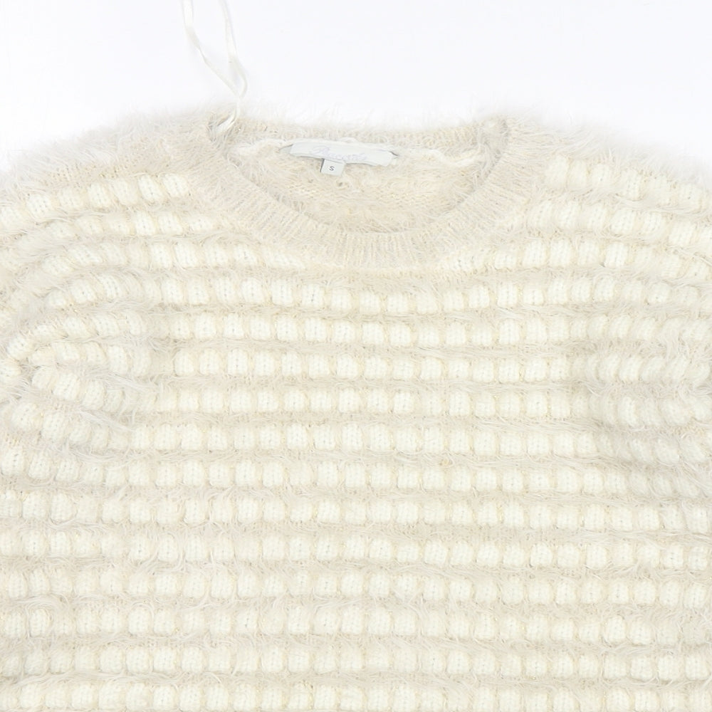 Womens UK Size S Peacocks Beige Pullover Jumper