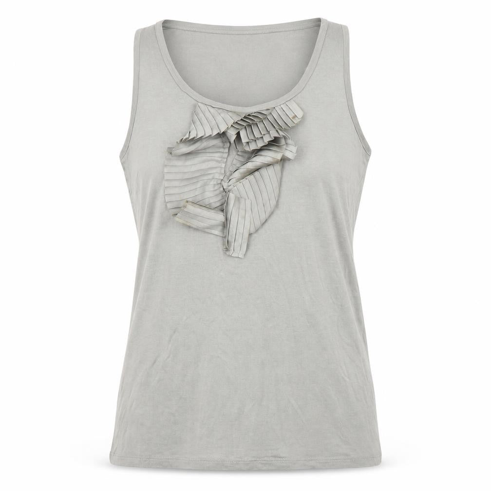 Womens UK Size M Ann Taylor Grey Basic Tank