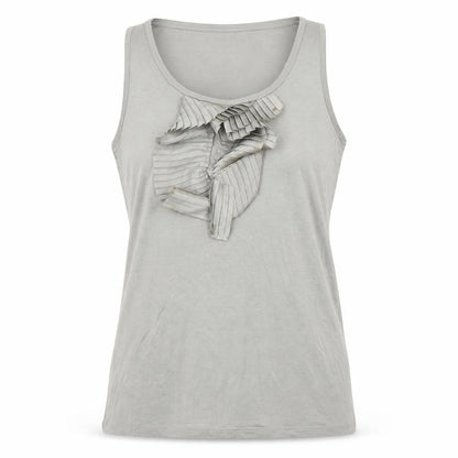Womens UK Size M Ann Taylor Grey Basic Tank