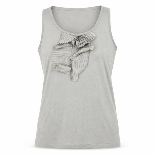 Womens UK Size M Ann Taylor Grey Basic Tank
