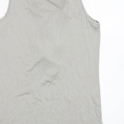 Ann Taylor  Womens Grey  Elastane Basic Tank Size M Round Neck