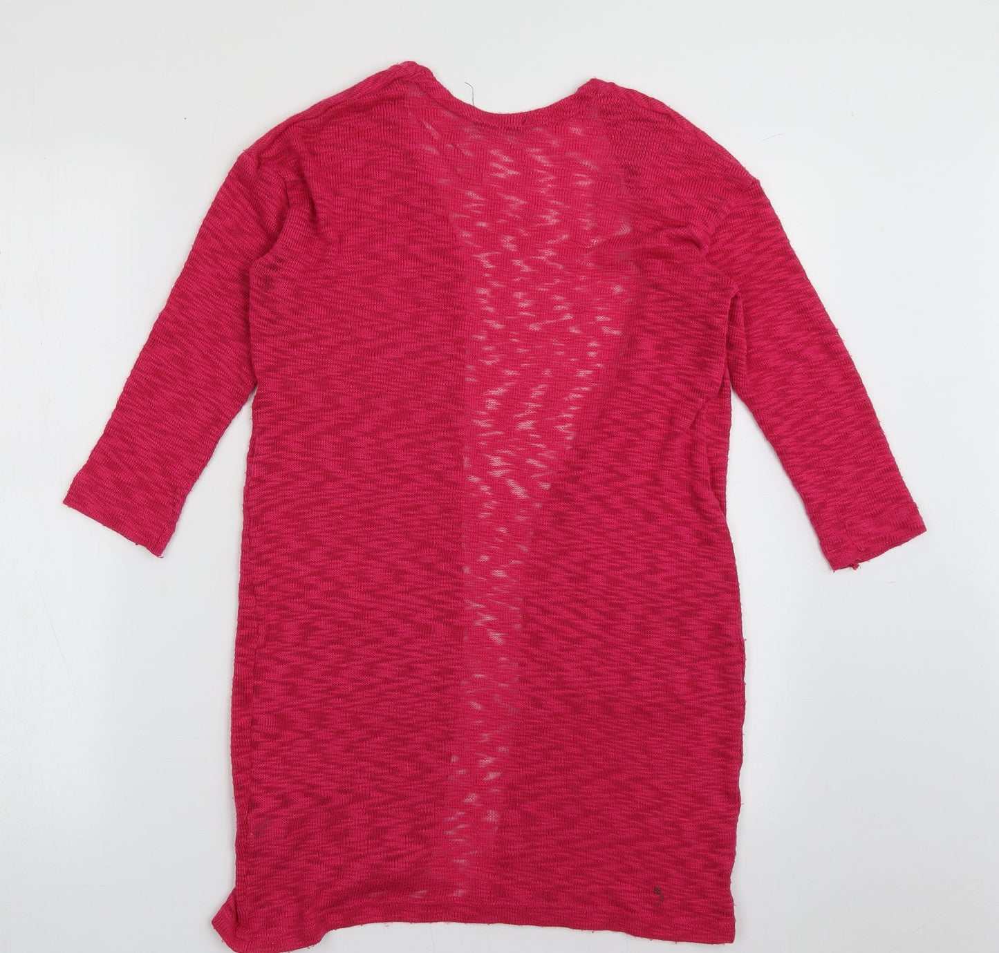 George Girls Pink V-Neck  Polyester Cardigan Jumper Size 6-7 Years