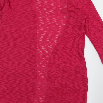 George Girls Pink V-Neck  Polyester Cardigan Jumper Size 6-7 Years