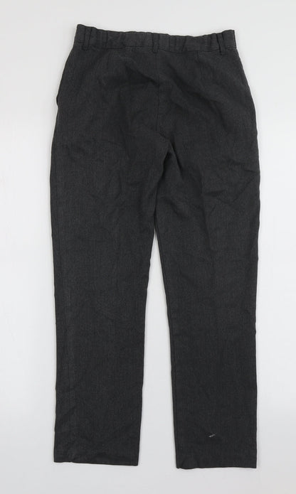 Matalan Boys Grey  Polyester Capri Trousers Size 11 Years  Regular Hook & Eye - school wear