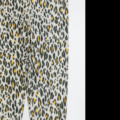 Womens UK Size M H&M Regular Fit Capri Yellow Trousers