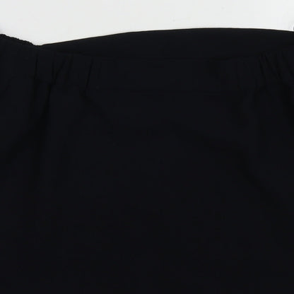 Womens UK Size 4 Topshop Blue Cropped Blouse