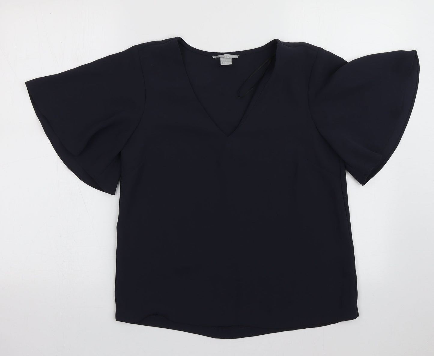 Womens UK Size 6 H&M Blue Basic Blouse