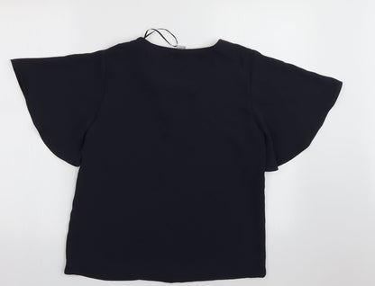 Womens UK Size 6 H&M Blue Basic Blouse