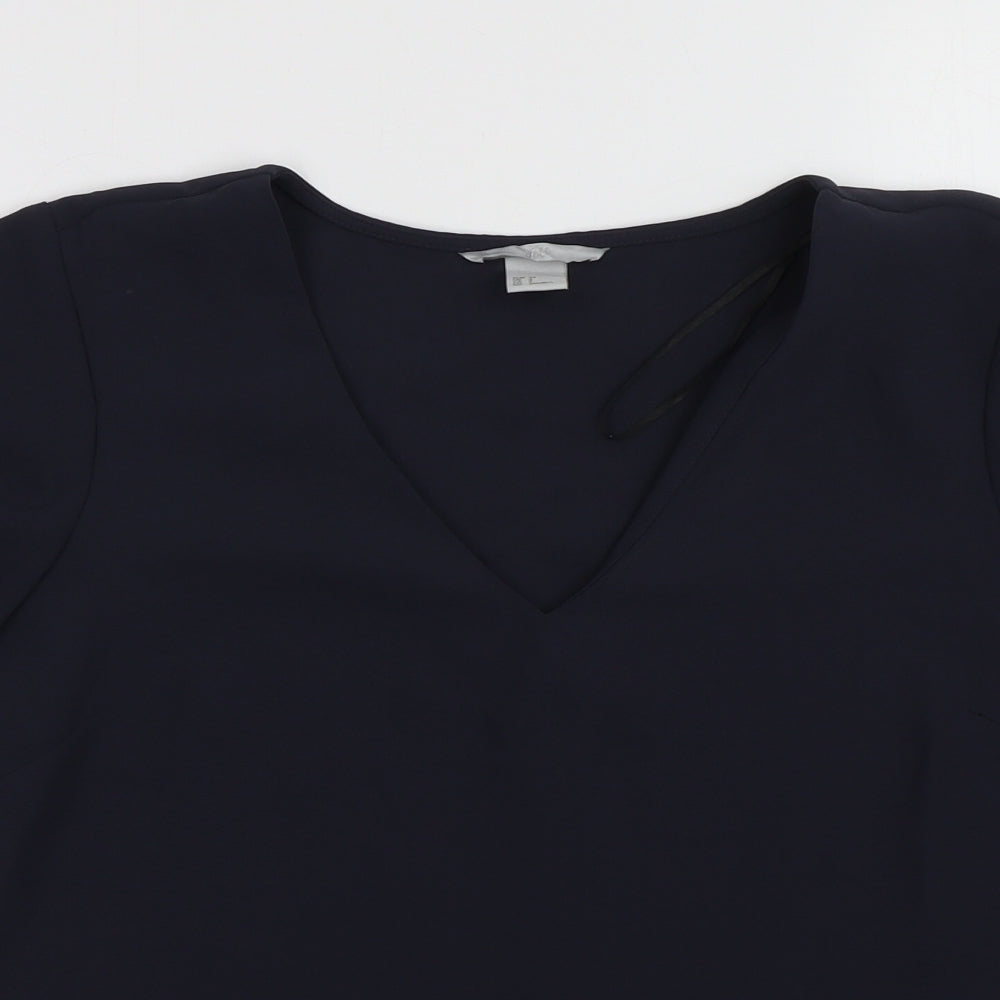 Womens UK Size 6 H&M Blue Basic Blouse