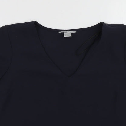 Womens UK Size 6 H&M Blue Basic Blouse