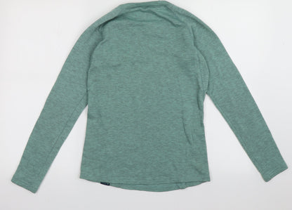 DECATHLON Womens Green  Polyester Basic Casual Size S Crew Neck Pullover