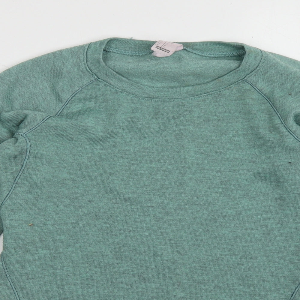 DECATHLON Womens Green  Polyester Basic Casual Size S Crew Neck Pullover