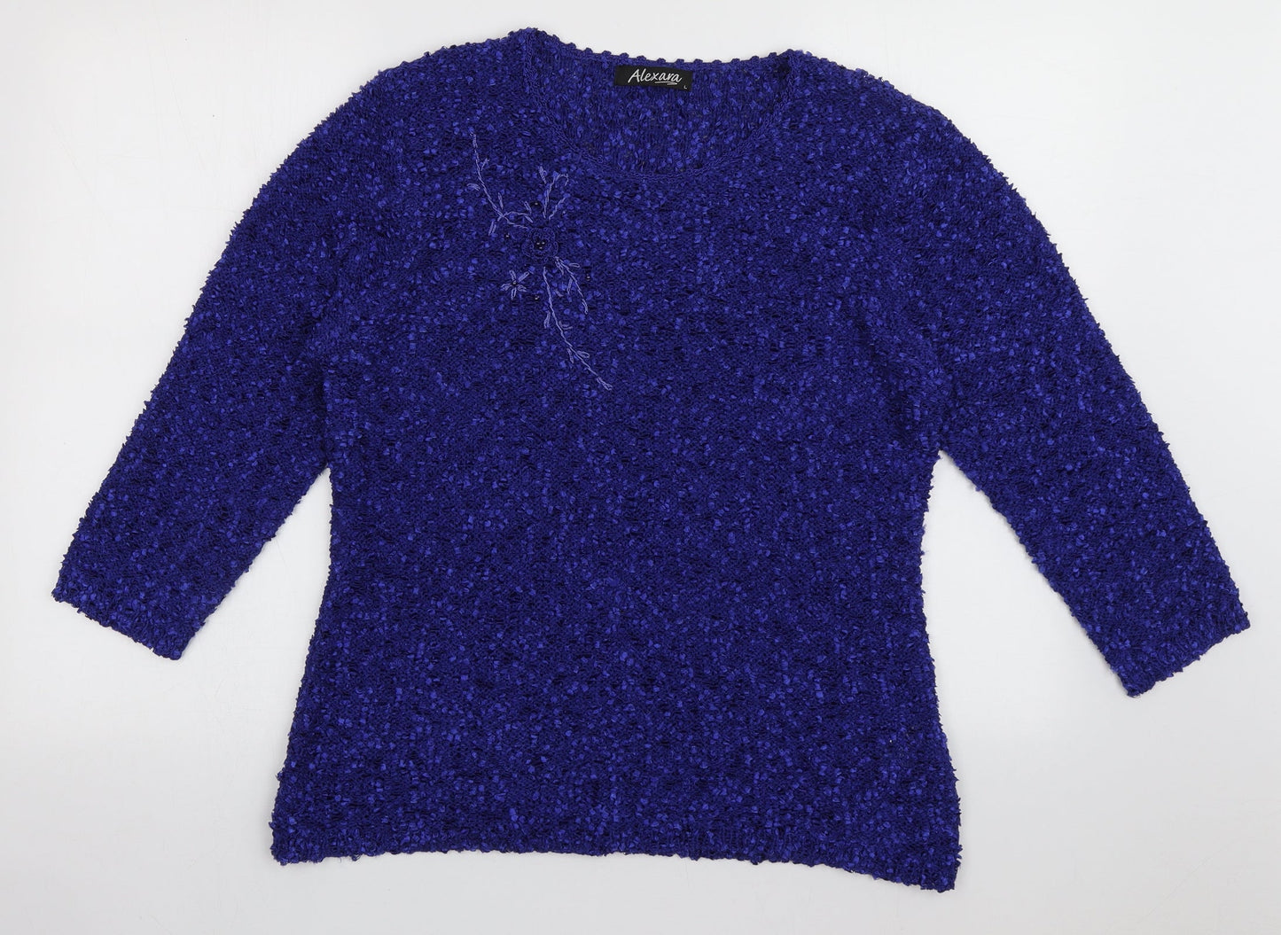 Womens UK Size L alexara Blue Pullover Jumper