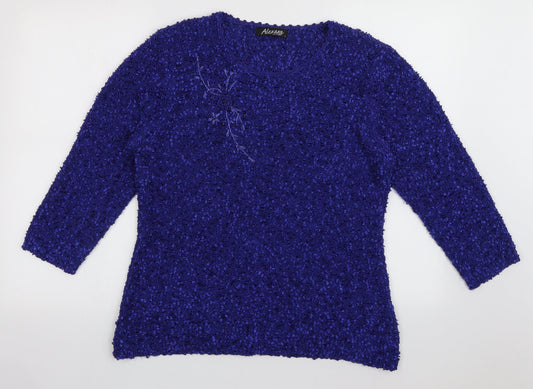 Womens UK Size L alexara Blue Pullover Jumper