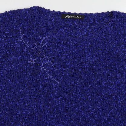 Womens UK Size L alexara Blue Pullover Jumper