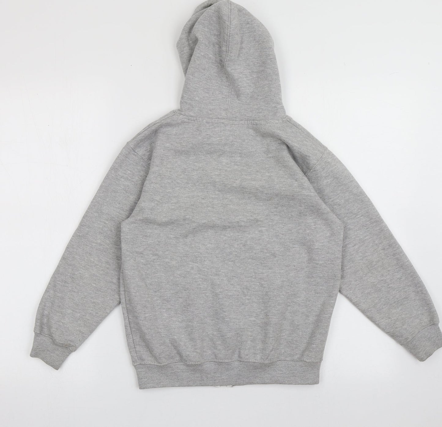 zone one Boys Grey  Cotton Full Zip Hoodie Size 9-10 Years  Zip