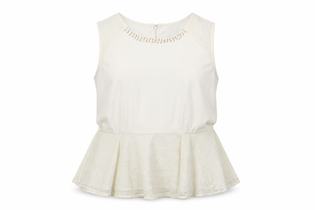 Womens UK Size 18 mAX Ivory Basic Blouse