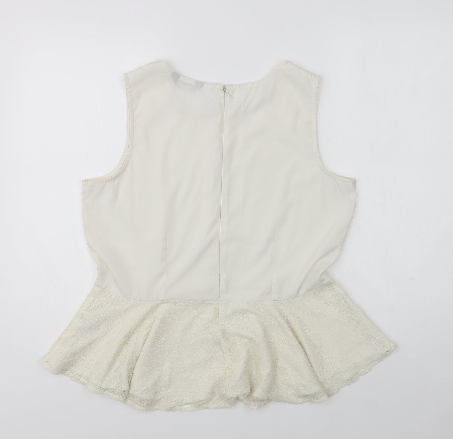 Womens UK Size 18 mAX Ivory Basic Blouse