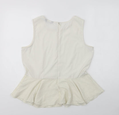 Womens UK Size 18 mAX Ivory Basic Blouse