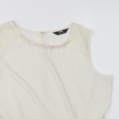Womens UK Size 18 mAX Ivory Basic Blouse