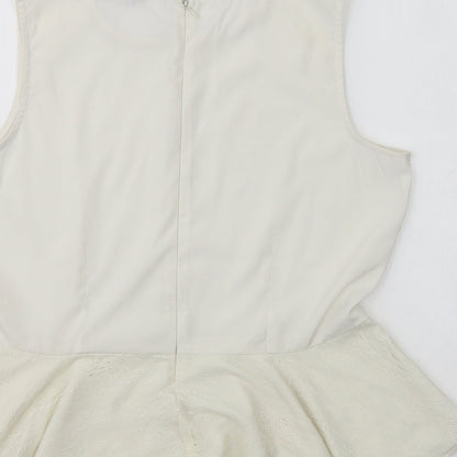Womens UK Size 18 mAX Ivory Basic Blouse