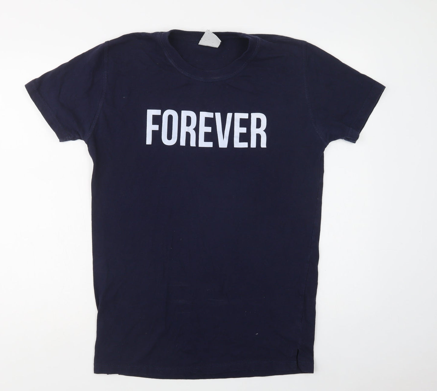Forever Original Mens Blue  Cotton  T-Shirt Size M Crew Neck