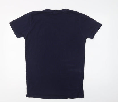 Forever Original Mens Blue  Cotton  T-Shirt Size M Crew Neck