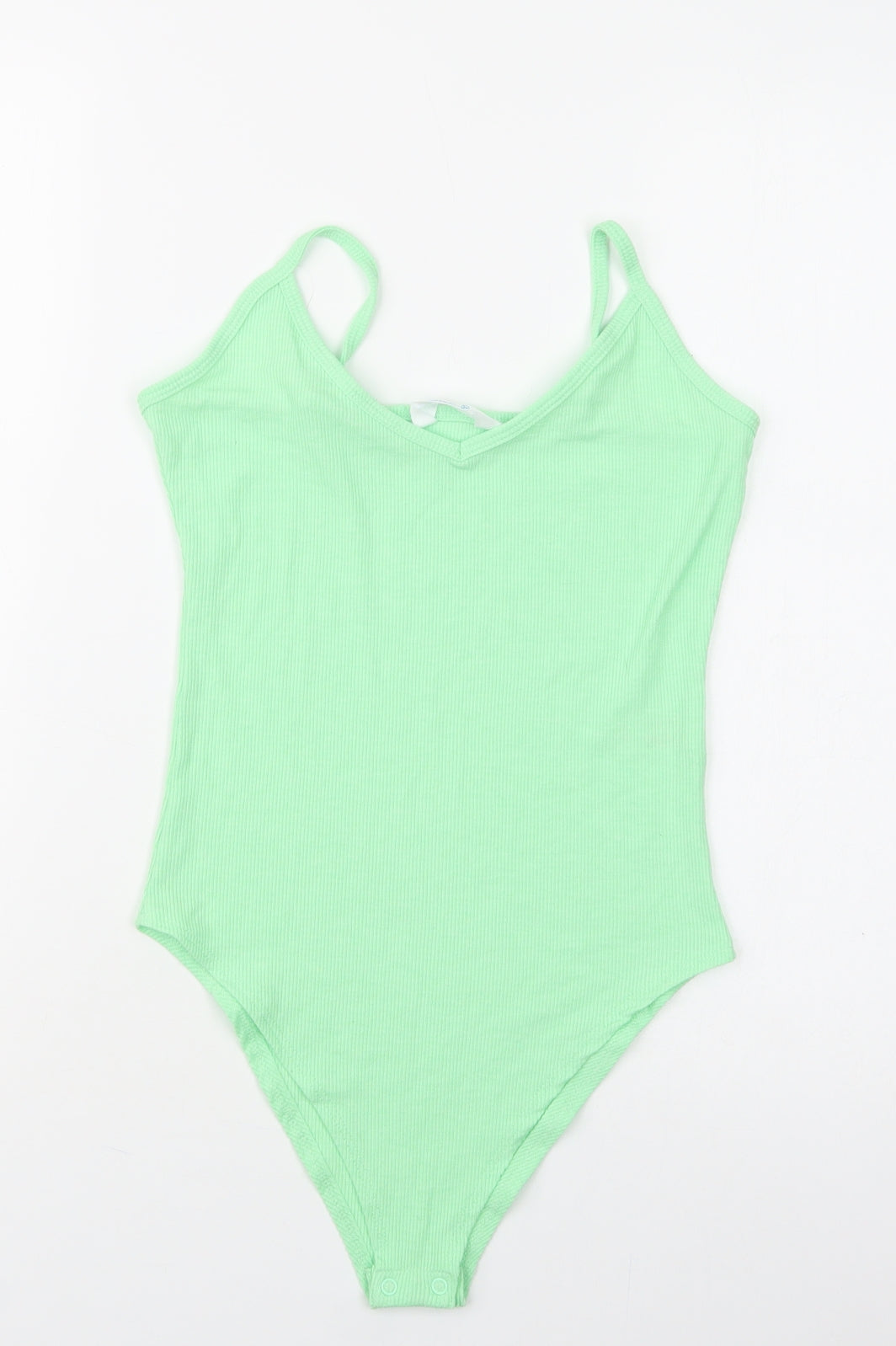 Primark Womens Green  Polyester Bodysuit One-Piece Size 6  Snap