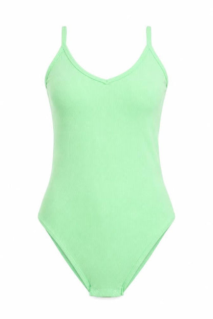 Womens UK Size 6 Primark One-Piece Green Bodysuit